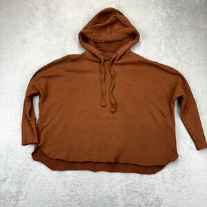 Frank & Eileen Kane Capelet Hoodie Brown Cotton Triple Fleece Size XS